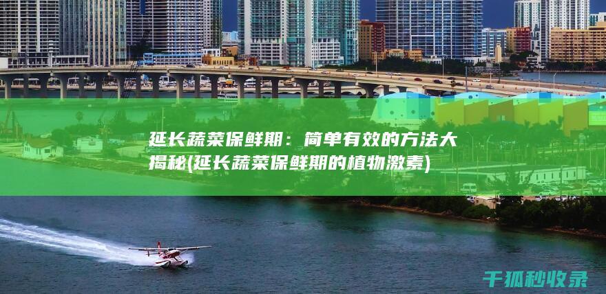 延长蔬菜保鲜期