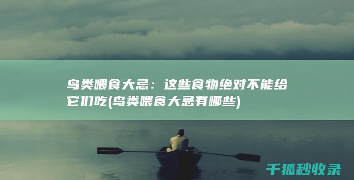 鸟类喂食大忌：这些食物绝对不能给它们吃 (鸟类喂食大忌有哪些)