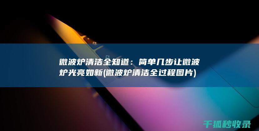微波炉清洁全知道：简单几步让微波炉光亮如新 (微波炉清洁全过程图片)