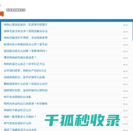 宠物狗宠物猫百科大全